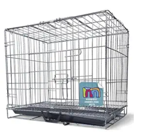 Inch Black Antique Silver Dog Crate