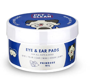 Pet Clean Primrose Oil Eye & Ear Pads – Gentle Care for Dogs & Cats