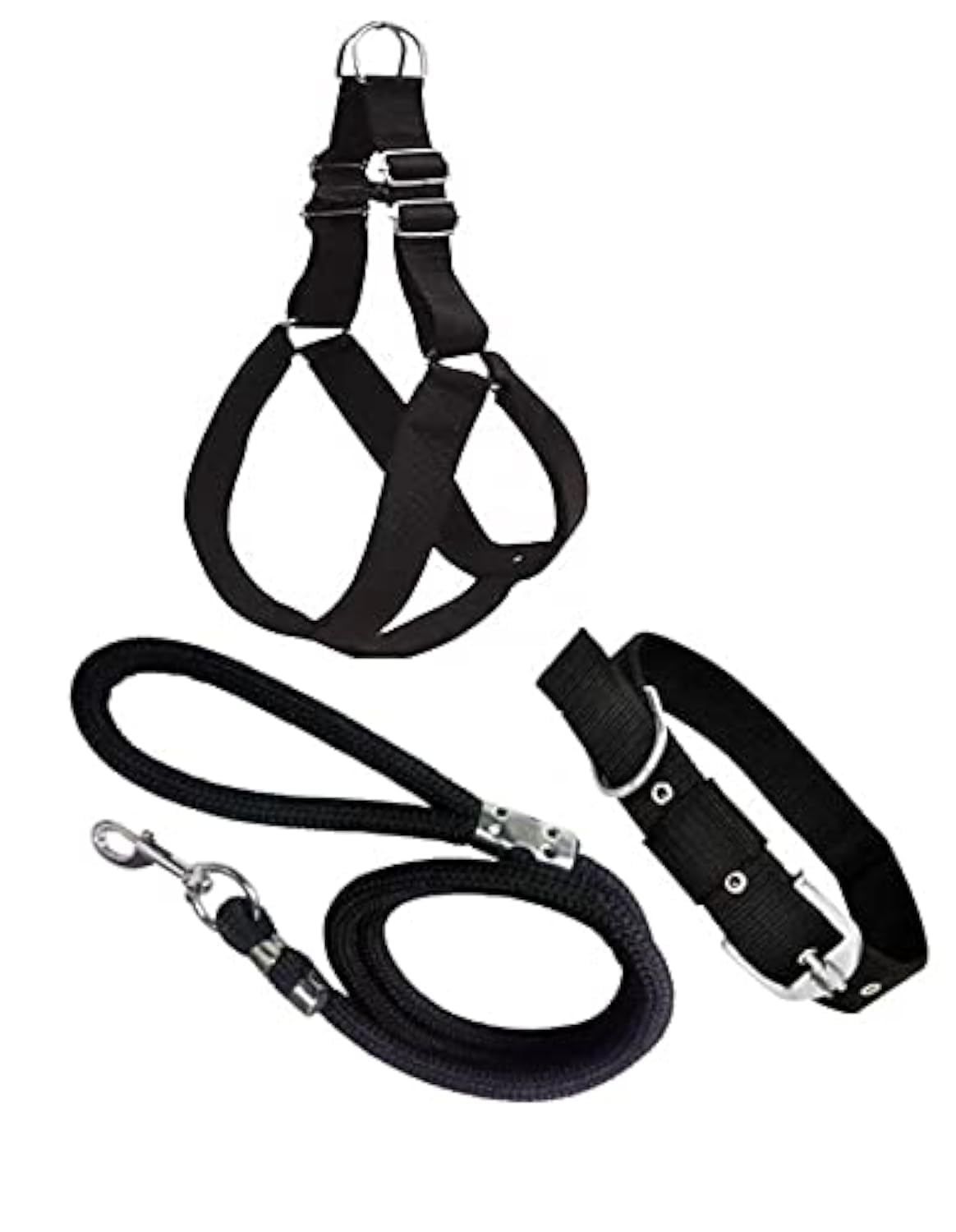 Senapati Dog Combo Pack of Harness, Neck Collar Belt