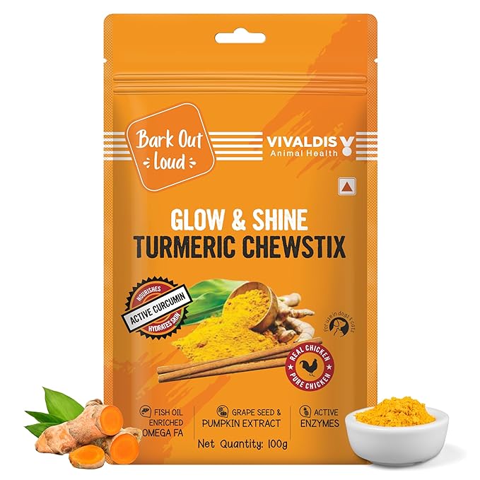 Bark out Loud by Vivaldis Glow & Shine Turmeric Chewstix