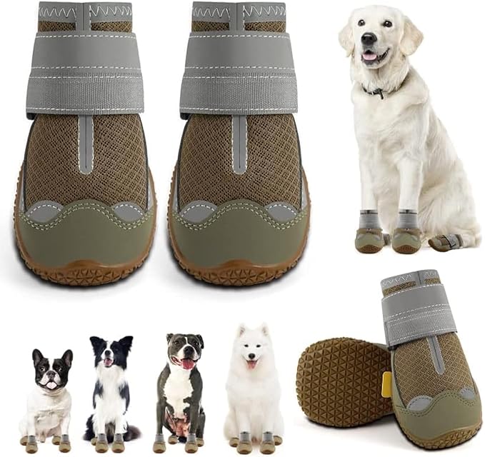 KUTKUT Dustproof Dog Boots for Hardwood Floor