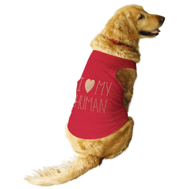 Ruse Summer Dog T-Shirt I Love My Human Foil Edition Printed