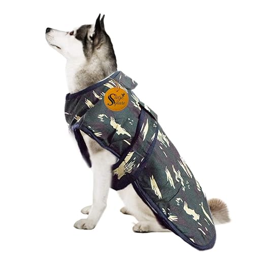 Sage Square Premium Dog Winter Ultra Warm Camouflage Army Coat