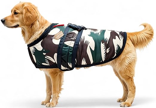 WOW DOG Dog Jacket & Dog Coat for Winter Ultra Warm Camouflage Army Coat