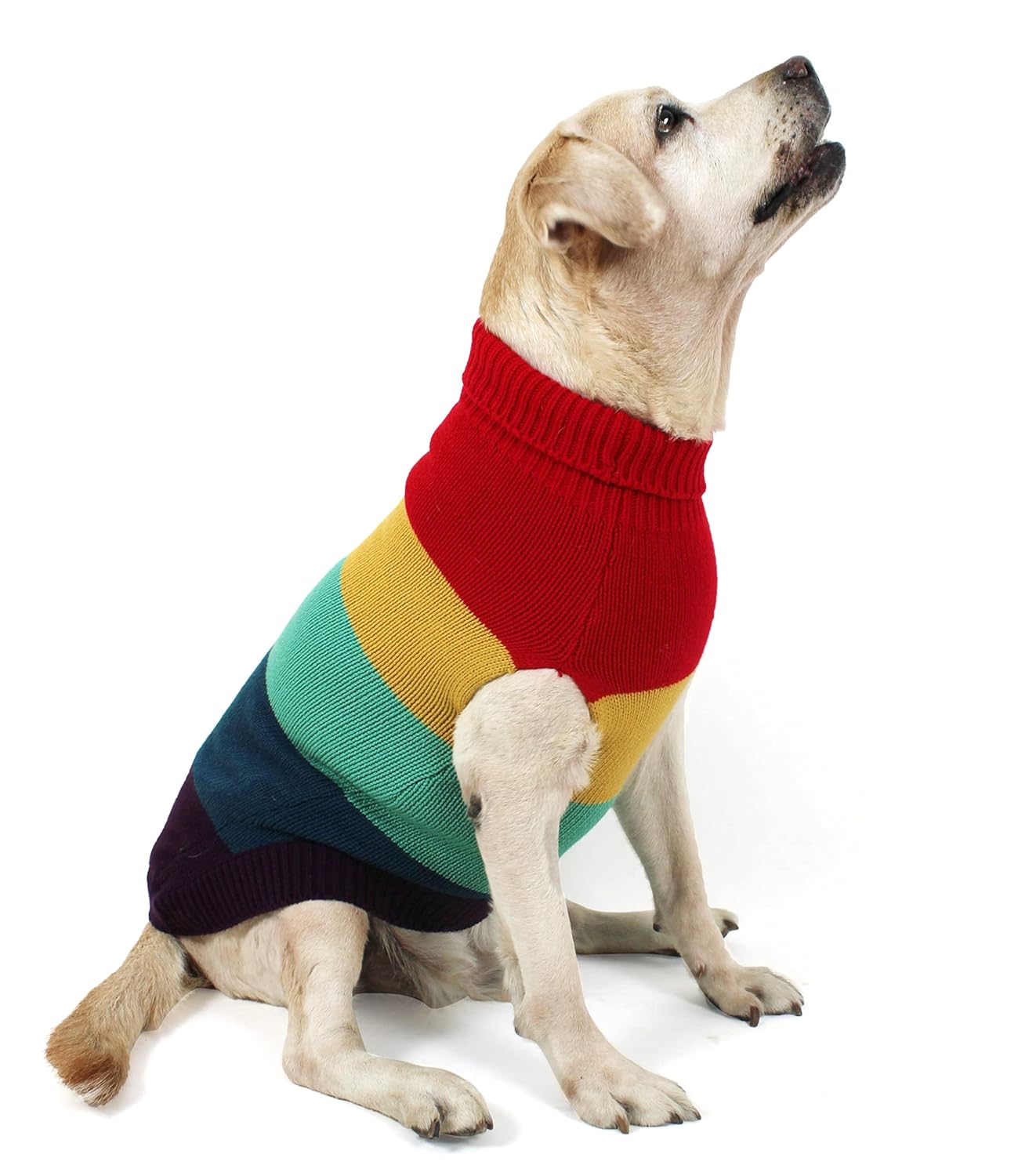 Lana Paws Rainbow Dog Winter Sweater